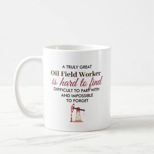 Great Oil Field Worker Personalized Name Gift コーヒーマグカップ (左)