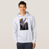 Great Outdoors Retro Montana Travel Advert Art パーカ (正面フル)