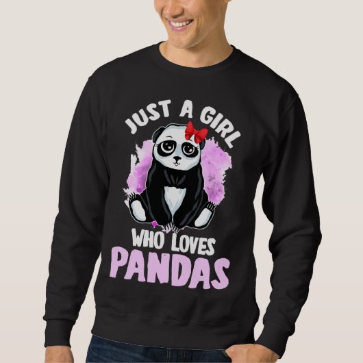 Great panda  for girls スウェットシャツ (正面)