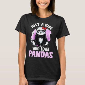 Great panda  for girls tシャツ