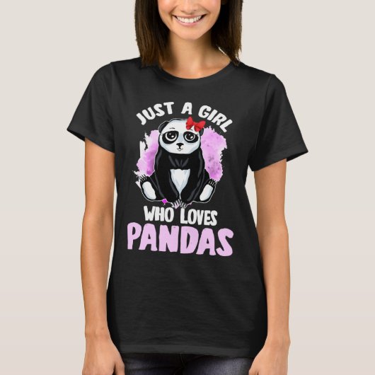 Great panda  for girls tシャツ (正面)