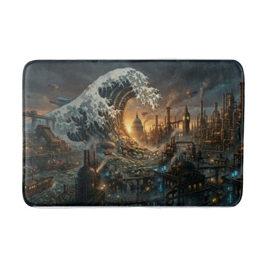 Great Plastic Trash Wave - Steampunk Bath Mat バスマット (正面)