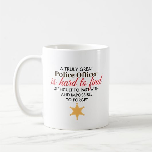 Great Police Officer Personalized Name Gift コーヒーマグカップ (左)