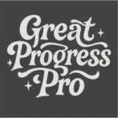 Great Progress Pro" Motivational Sticker  シール (正面)