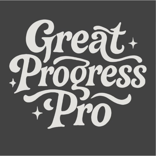 Great Progress Pro" Motivational Sticker  シール (正面)
