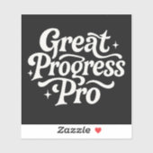 Great Progress Pro" Motivational Sticker  シール (シート)