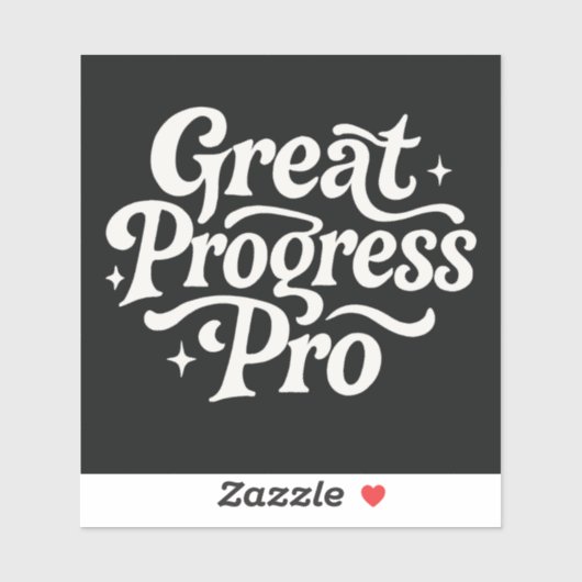 Great Progress Pro" Motivational Sticker  シール (シート)