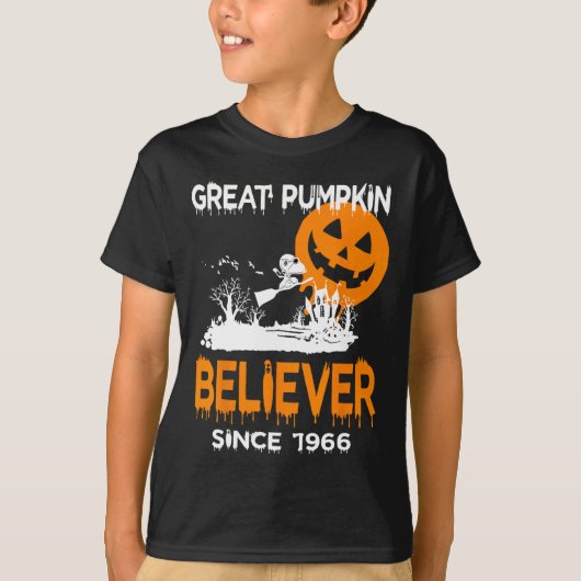 Great Pumpkin Believer Halloween Fun Graphic  Tシャツ (正面)