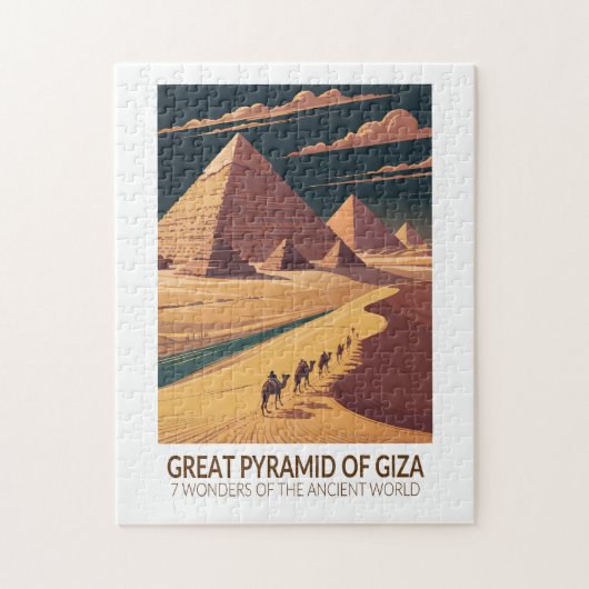 Great Pyramid of Giza Seven Wonders of the World ジグソーパズル (縦)