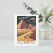 Great Pyramid of Giza Seven Wonders of the World ポストカード (スタンド正面)