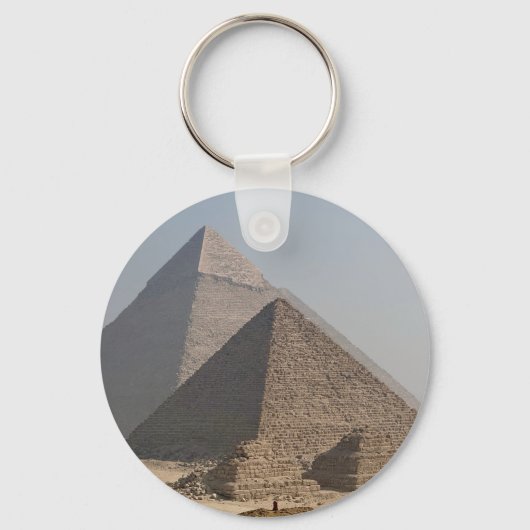 Great Pyramids of Giza under clear blue, Egypt キーホルダー (正面)