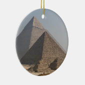 Great Pyramids of Giza under clear blue, Egypt セラミックオーナメント (右)