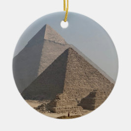 Great Pyramids of Giza under clear blue, Egypt セラミックオーナメント