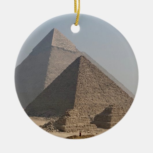 Great Pyramids of Giza under clear blue, Egypt セラミックオーナメント (正面)