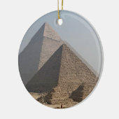 Great Pyramids of Giza under clear blue, Egypt セラミックオーナメント (左)