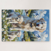 Great Pyrenees Alpine Valley Art ジグソーパズル (横)