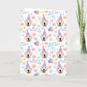 Great Pyrenees Birthday Card in White カード (裏面)