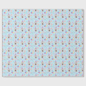 Great Pyrenees Birthday Gift Wrapping Paper Blue ラッピングペーパー (フラット)