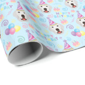 Great Pyrenees Birthday Gift Wrapping Paper Blue ラッピングペーパー (ロールコーナー)