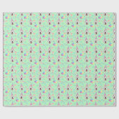 Great Pyrenees Birthday Gift Wrapping Paper Green ラッピングペーパー (フラット)