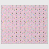 Great Pyrenees Birthday Gift Wrapping Paper Pink ラッピングペーパー (フラット)