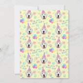 Great Pyrenees Birthday Invitation Yellow 招待状 (裏面)