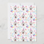 Great Pyrenees Birthday Party Invitation White 招待状 (裏面)