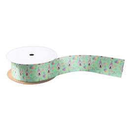 Great Pyrenees Birthday Satin Ribbon in Green サテンリボン