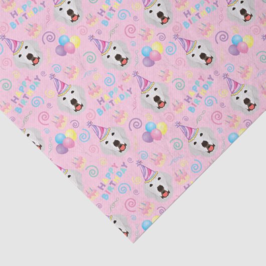 Great Pyrenees Birthday Tissue Paper in Pink 薄葉紙 (詳細)
