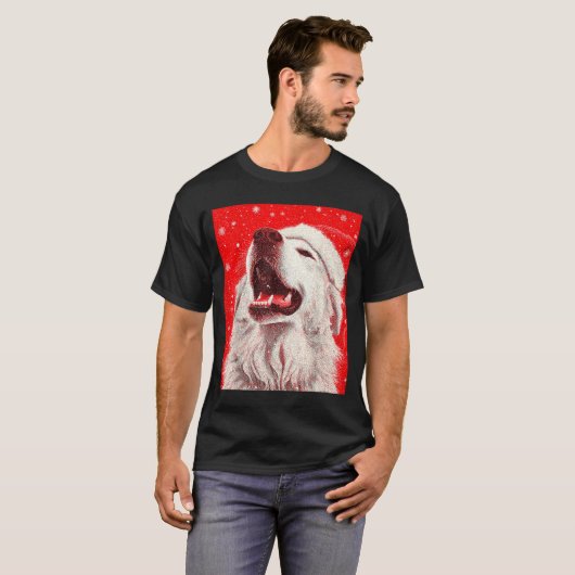 Great Pyrenees Christmas  Tシャツ (正面フル)
