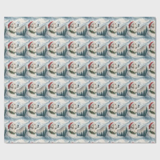 Great Pyrenees Christmas Wrapping Paper ラッピングペーパー (フラット)