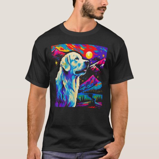 Great Pyrenees Dog Art Tシャツ (正面)