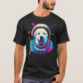 Great Pyrenees Dog  Astronaut Tシャツ (正面)