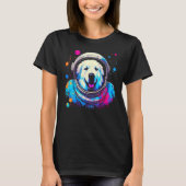 Great Pyrenees Dog  Astronaut Tシャツ (正面)
