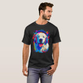 Great Pyrenees Dog DJ Music Tシャツ (正面フル)