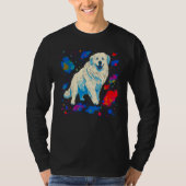Great Pyrenees  Dog in Space Tシャツ (正面)