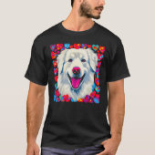 Great Pyrenees Dog Love Tシャツ (正面)