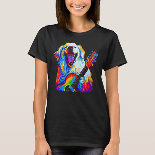 Great Pyrenees Dog Music Tシャツ (正面)