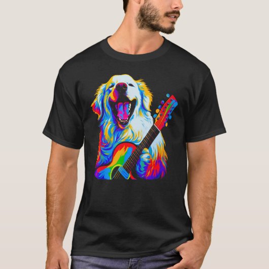 Great Pyrenees Dog Music Tシャツ (正面)