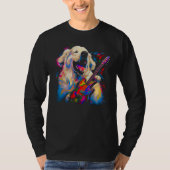 Great Pyrenees Dog Musician Tシャツ (正面)