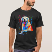 Great Pyrenees Dog Piano Tシャツ (正面)