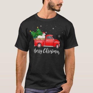 Great Pyrenees Dog Riding Red Truck Christmas T-Sh Tシャツ