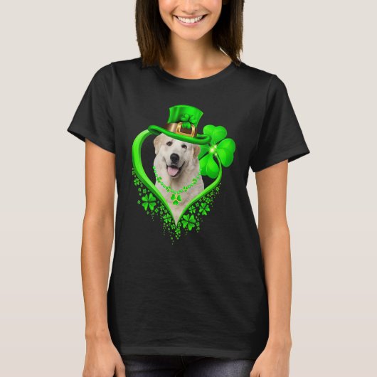 Great Pyrenees Dog St Patricks Day Lover Irish Sha Tシャツ (正面)
