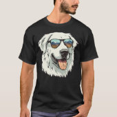Great Pyrenees Dog Sunglasses Tシャツ (正面)
