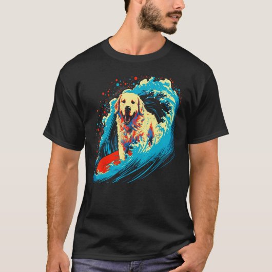Great Pyrenees Dog Surf Tシャツ (正面)