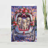 Great Pyrenees Dog Valentine's Day カード (正面)