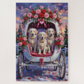 Great Pyrenees Dog Valentine's Day ジグソーパズル (縦)