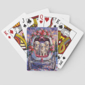 Great Pyrenees Dog Valentine's Day  トランプ (裏面)