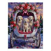 Great Pyrenees Dog Valentine's Day ポスター (正面)