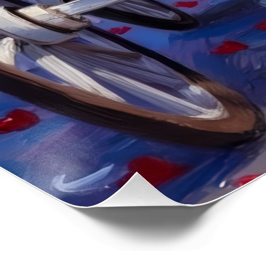 Great Pyrenees Dog Valentine's Day ポスター (コーナー)